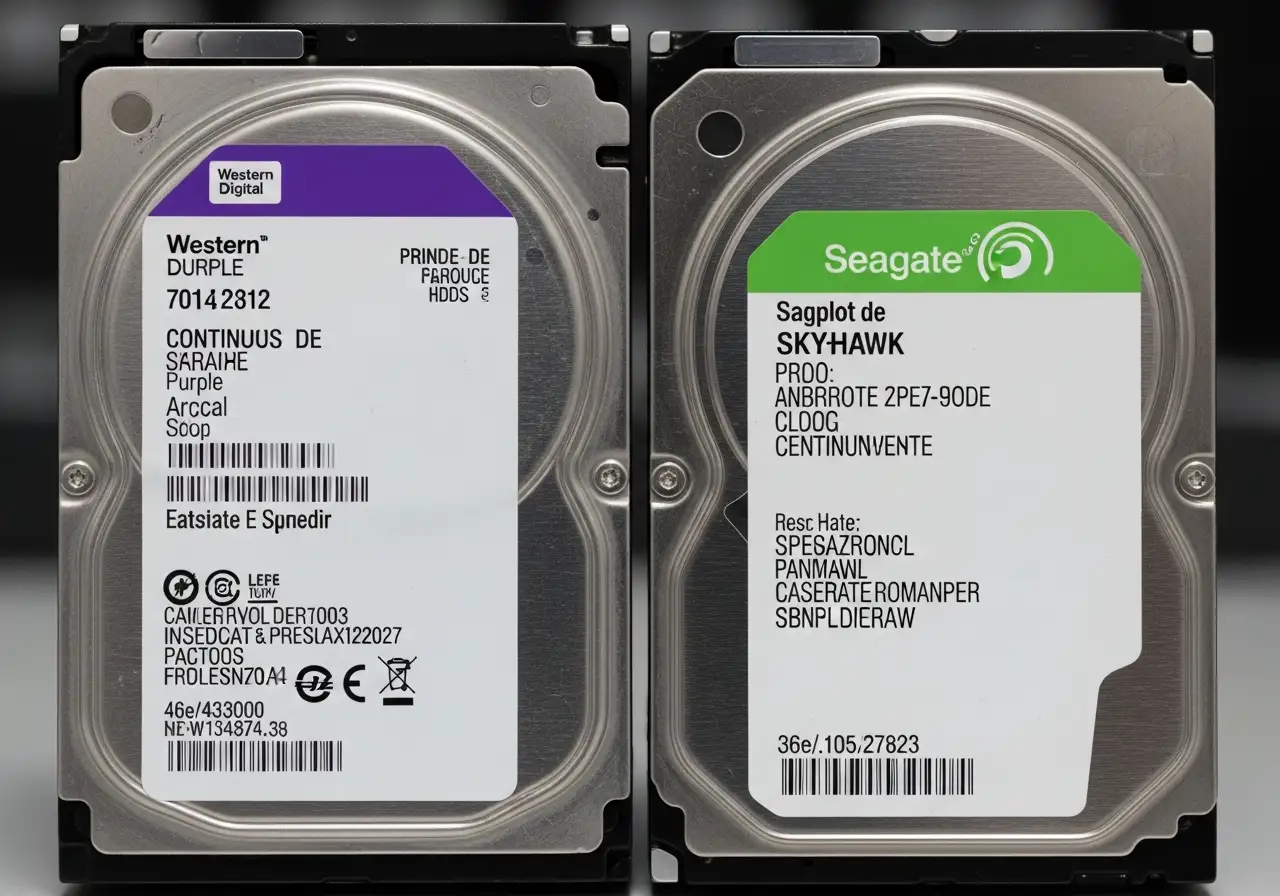 imagem de dois hds usados para armazenar imagens gravadas por sistema de segurança